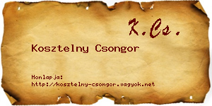 Kosztelny Csongor névjegykártya